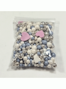 Dekorativne perle 50g ljubičasti mix